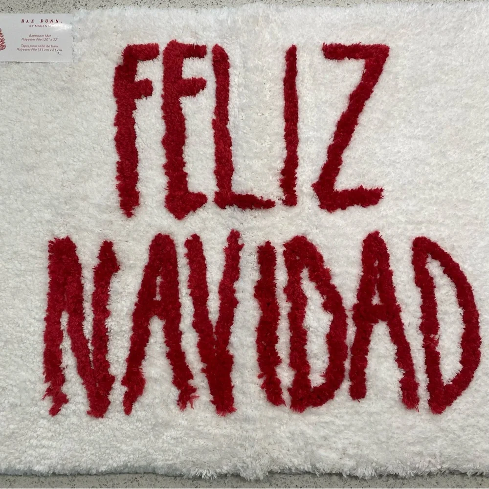 RAE DUNN Christmas Bathroom Mat/ Bath Rug